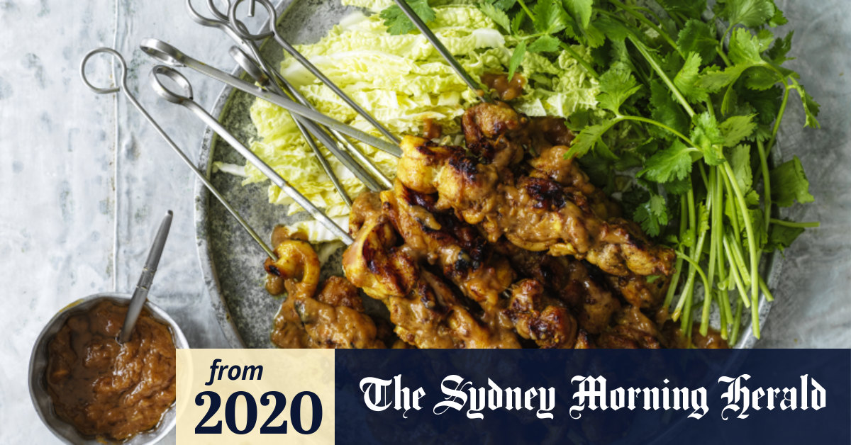 Karen Martini recipe chicken skewers with easy satay sauce